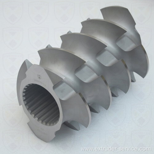 Twin screw elements for extruder